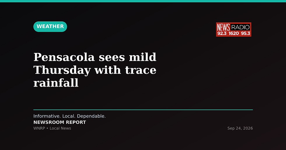 Pensacola sees mild Thursday with trace rainfall