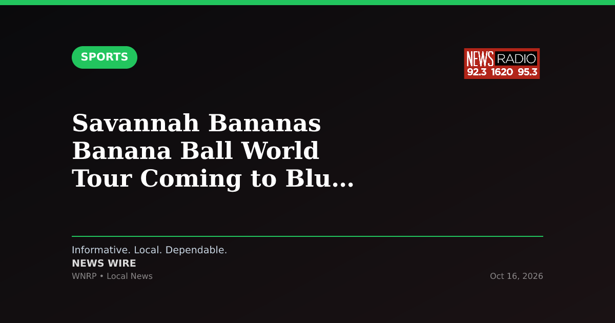 Savannah Bananas Banana Ball World Tour Coming to Blue Wahoos Stadium in May