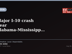 Major I-10 crash near Alabama-Mississippi line closes westbound lanes for hours