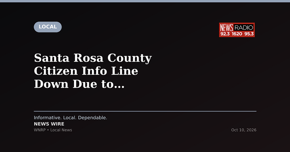 Santa Rosa County Citizen Info Line Down Due to Technical Issues