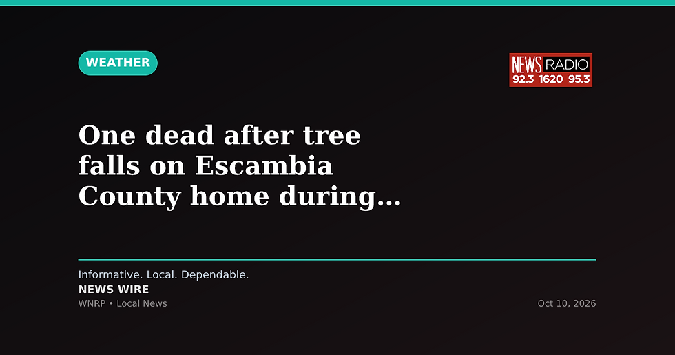 One dead after tree falls on Escambia County home during Hurricane Isaias