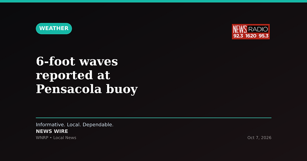 6-foot waves reported at Pensacola buoy