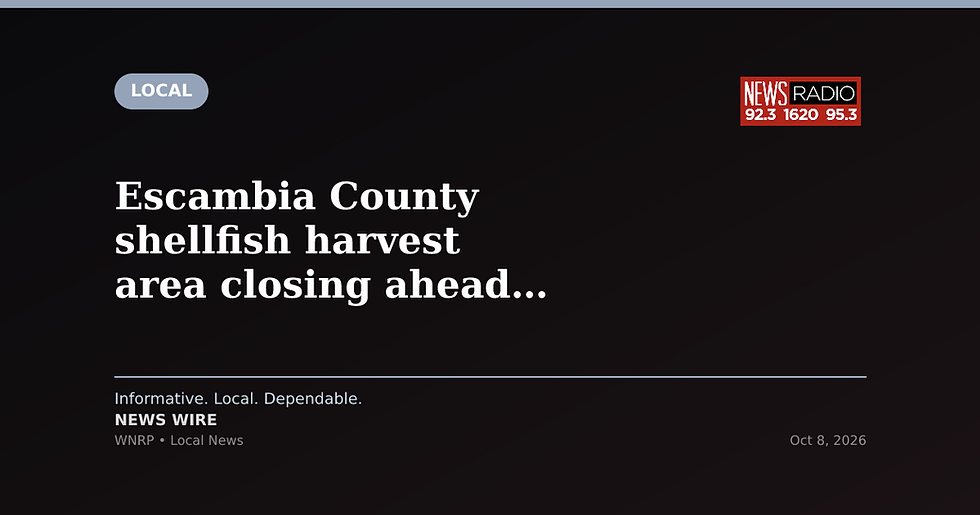 Escambia County shellfish harvest area closing ahead of Hurricane Isaias