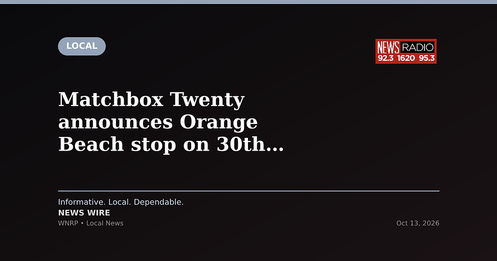 Matchbox Twenty announces Orange Beach stop on 30th Anniversary Tour