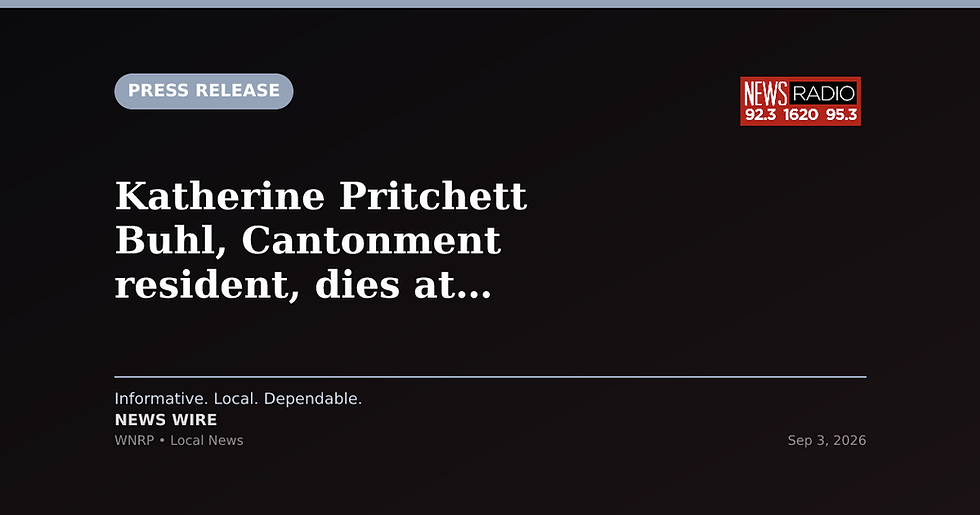 Katherine Pritchett Buhl, Cantonment resident, dies at 63