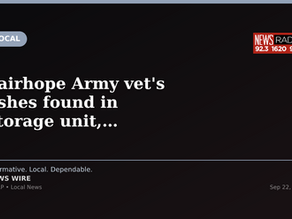 Fairhope Army vet's ashes found in storage unit, returned to family