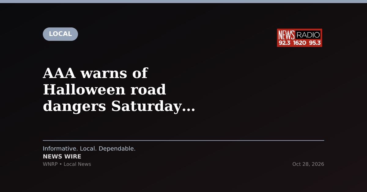 AAA warns of Halloween road dangers Saturday night in Pensacola area