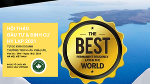 Hội thảo chuyên đề "Đầu tư & Định cư Hy Lạp (Greece) 2021" sắp diễn ra tại Hà Nội