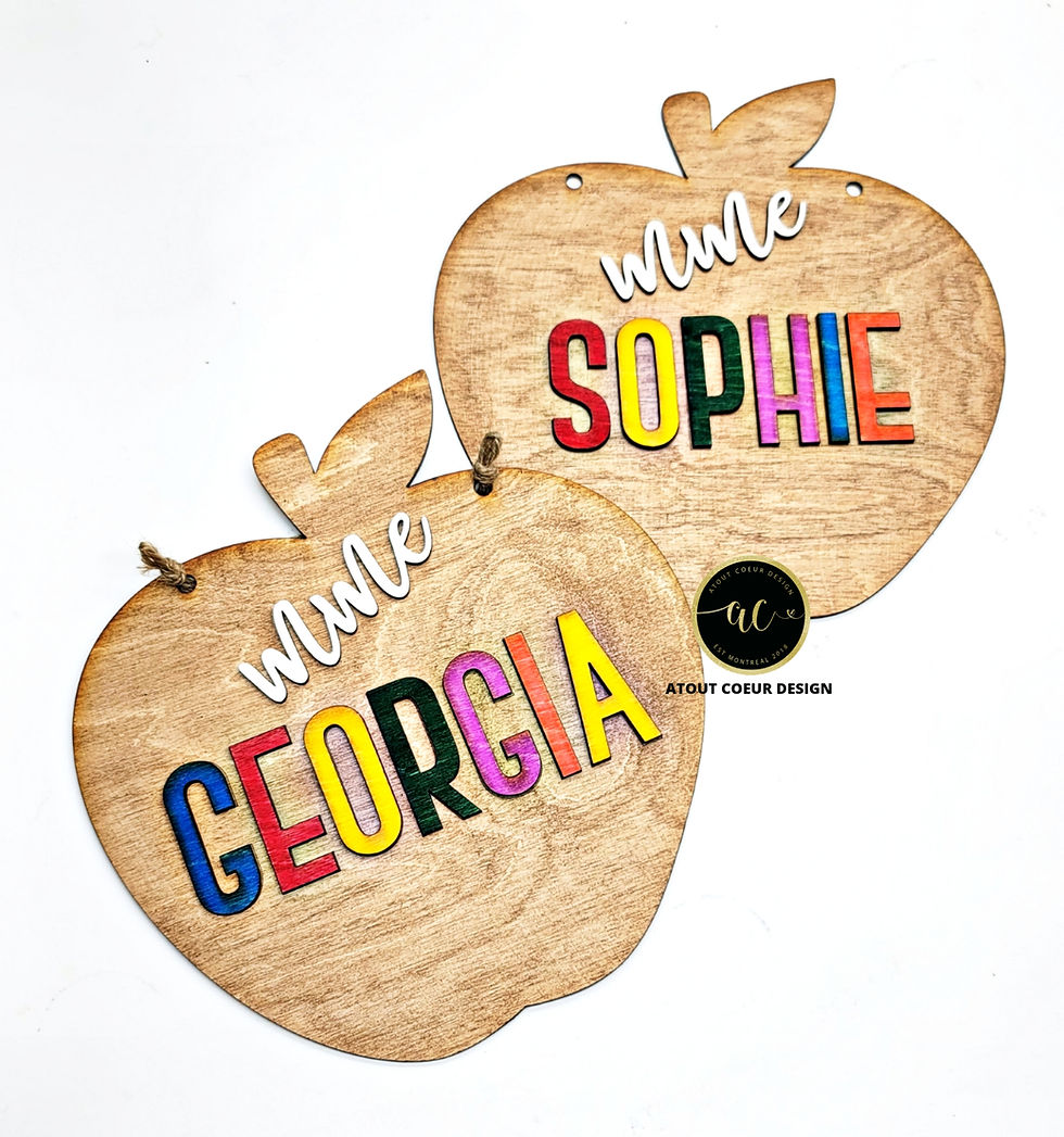 Miniature : Signe personnalisé de nom de bois de professeur, plaque, cadeaux, école