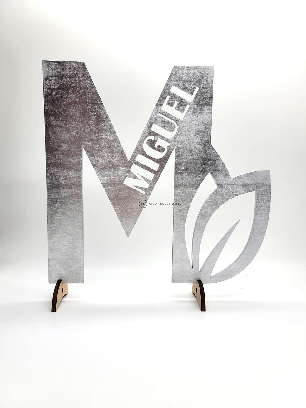 Miniature : Décor de nom en bois - Nom monogramme personnalisé, cadeaux, cadeau de Noël