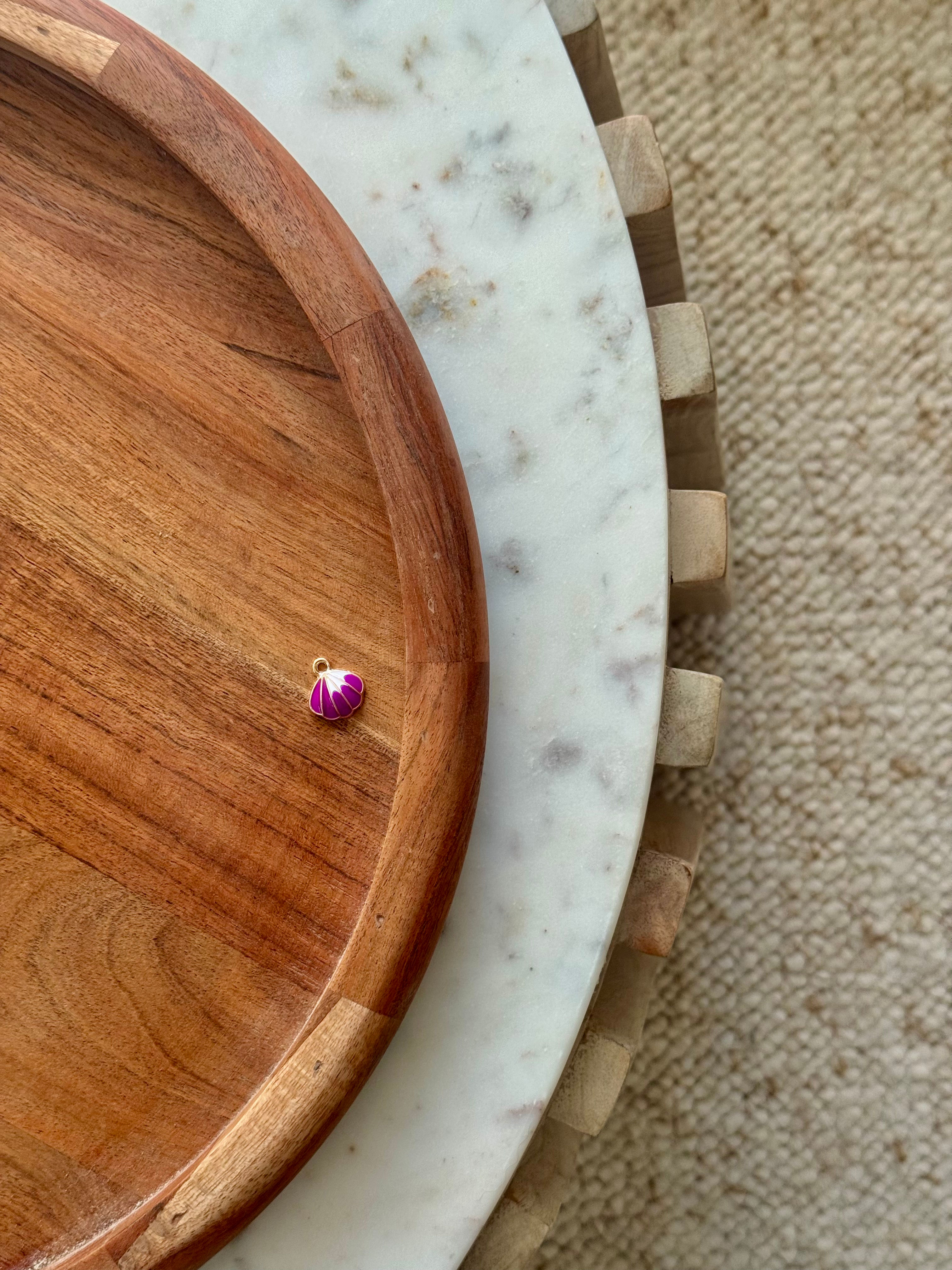 Charms "coquillage violet"