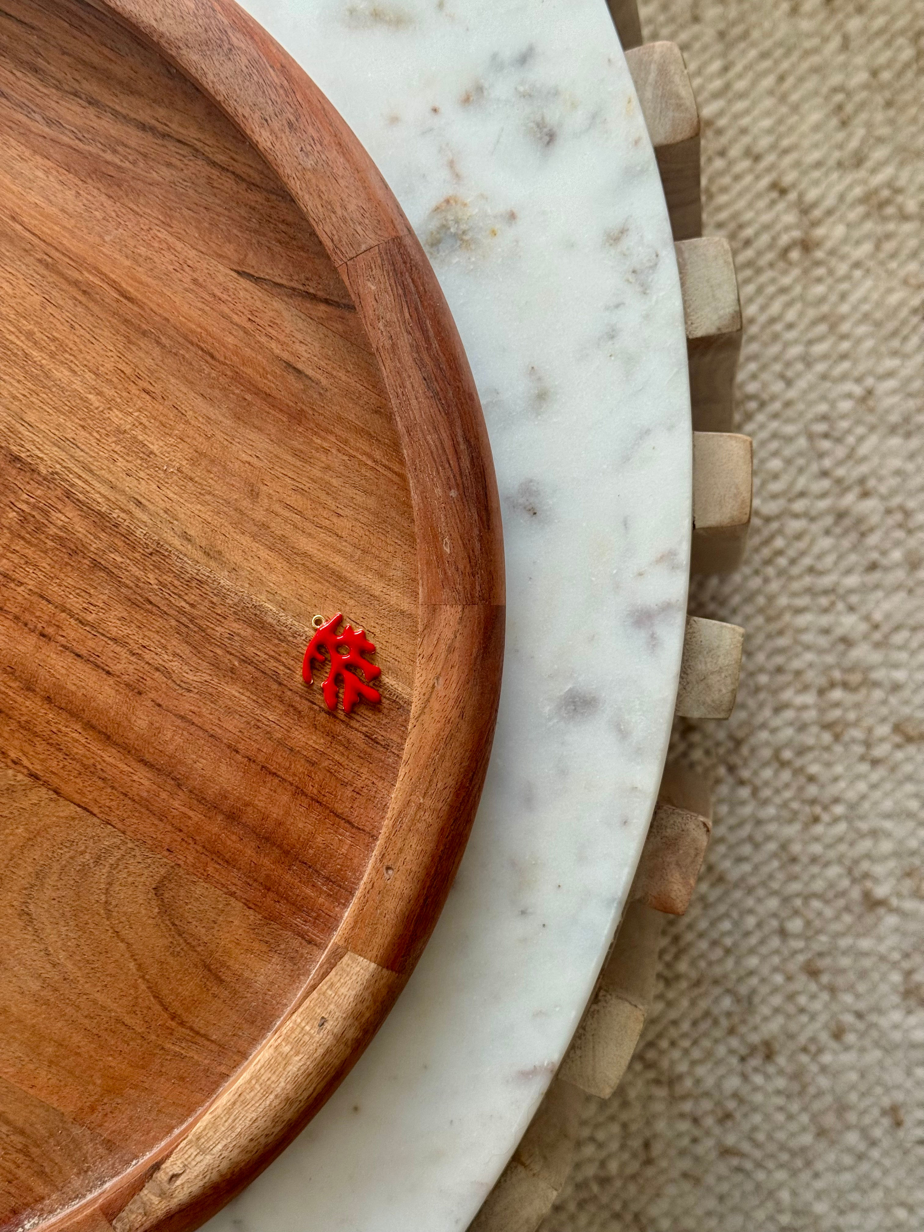 Charms "corail rouge"