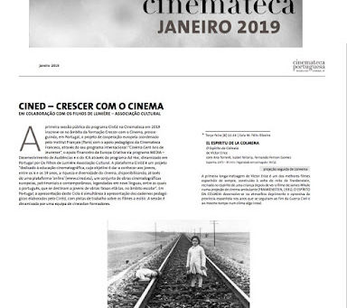 CINED IV | Crescer com o Cinema - O Espírito da Colmeia, de Víctor Erice - Cinemateca Portuguesa - 08.01.2019
