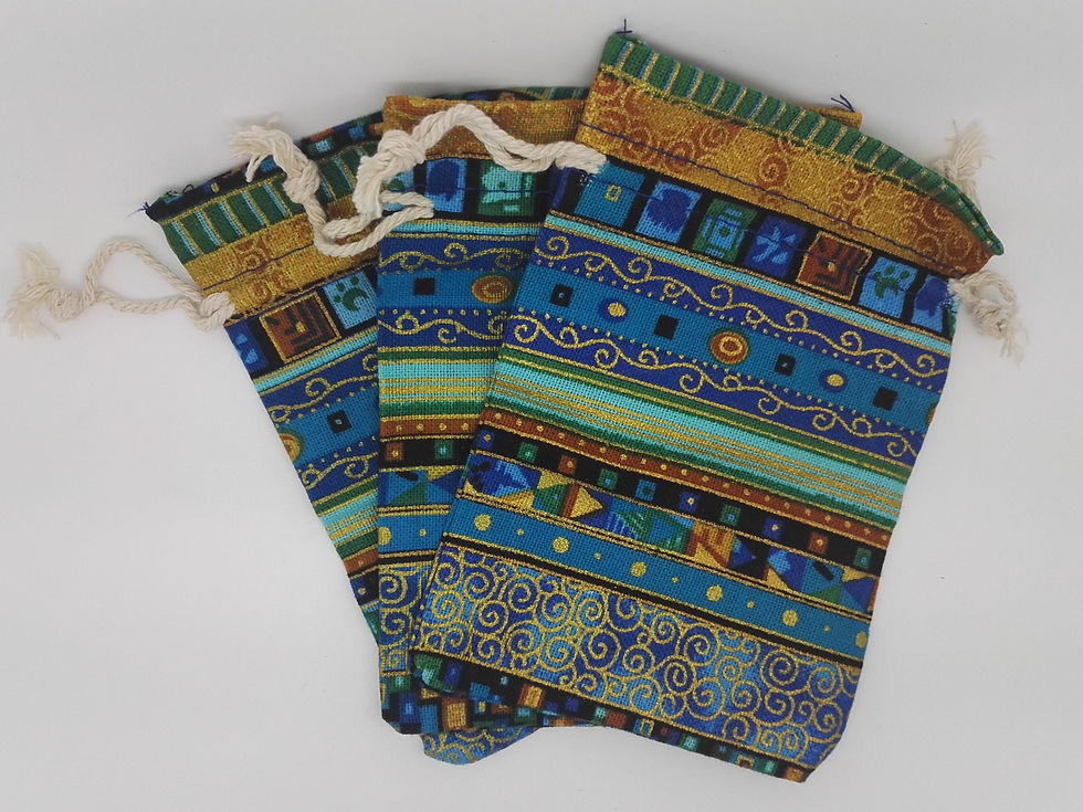 Pochettes tissu imprimé