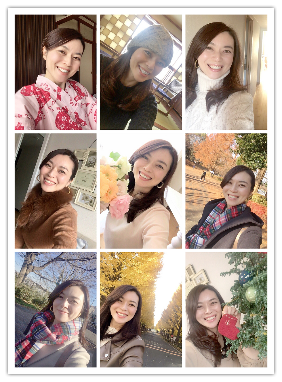 自撮りをする女性