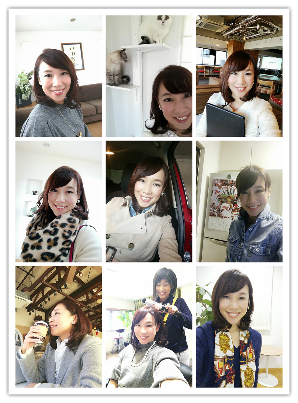 自撮りをする女性