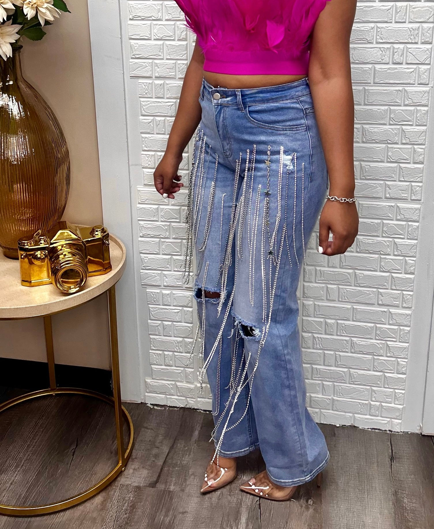 Glitz and glam rhinstone pants