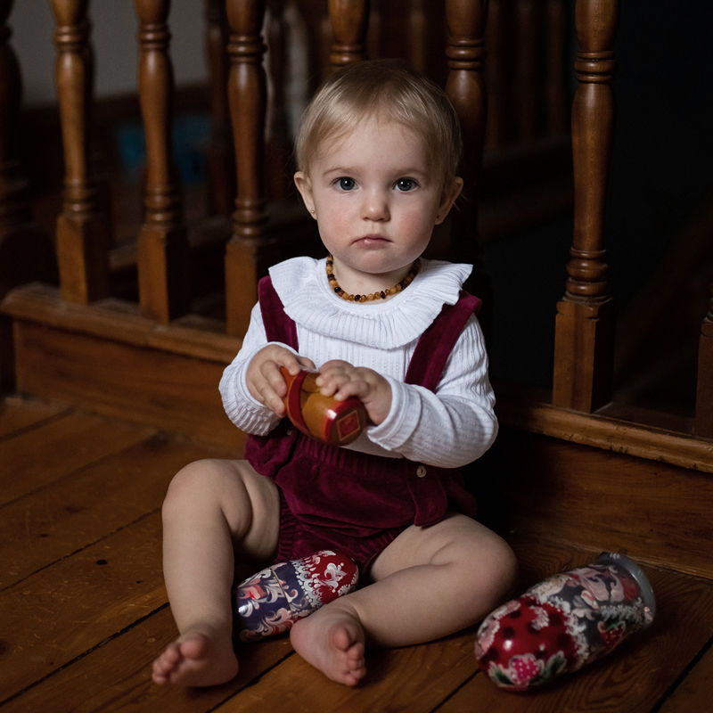 Thumbnail: Organic Ribbed Cotton Baby Long Sleeve Bodysuit with Ruffles