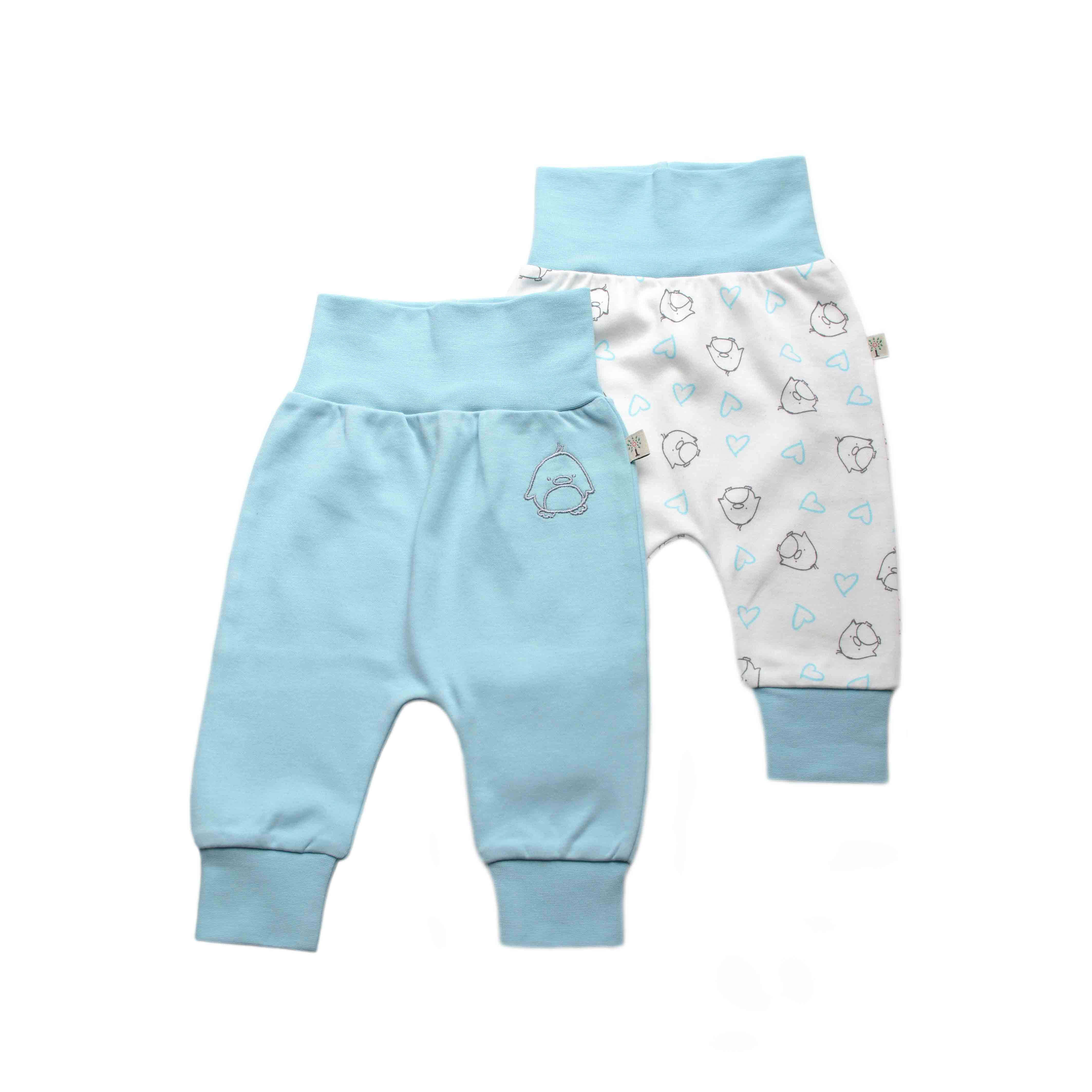 Organic Cotton Baby Pants 2-pack Penguin