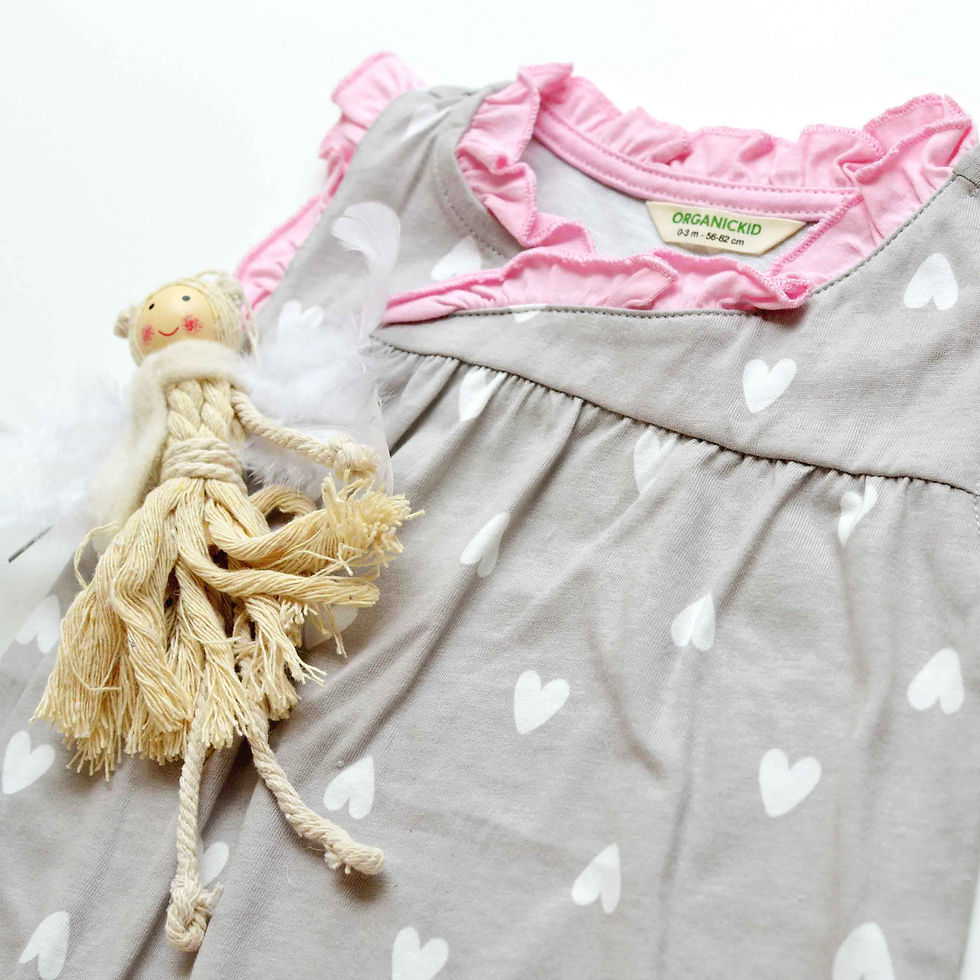 Miniaturbild: Bio Capri Body aus Baumwolle Herzen 
