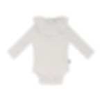 Organic Ribbed Cotton Baby Long Sleeve Bodysuit with Ruffles