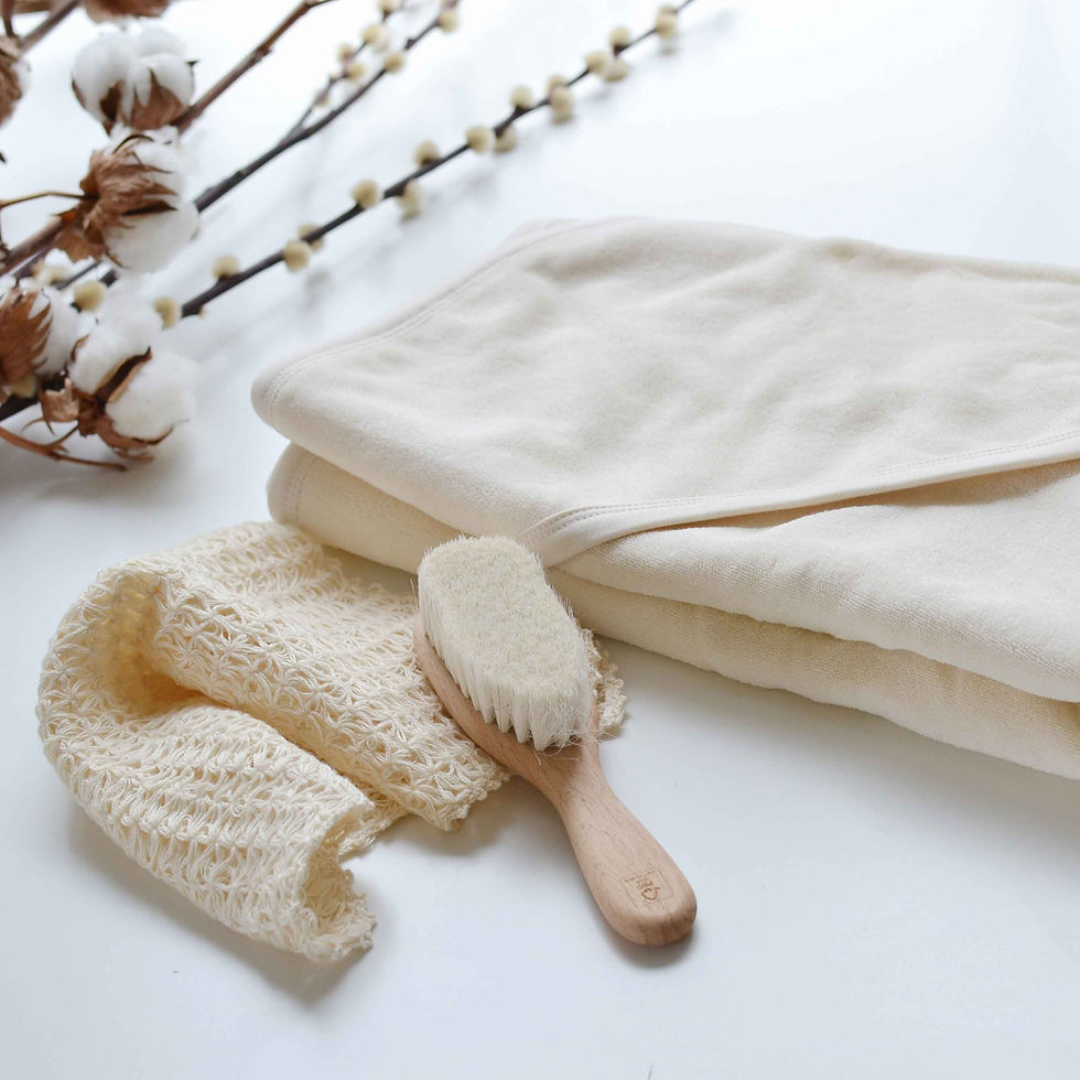 Thumbnail: Organic cotton hand knit wash cloth