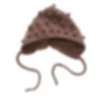 Organic cotton popcorn bonnet mocha