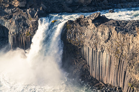 Spanish adventurer takes on challenging waterfalls in land of fire and ice.