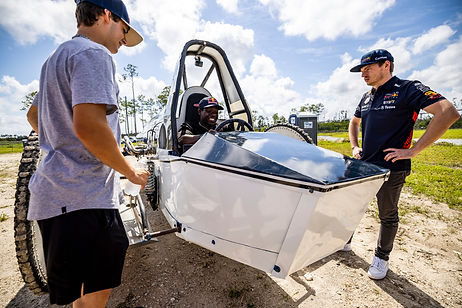 Formula One duo face off in 900hp V8 machines ahead of Miami GP.