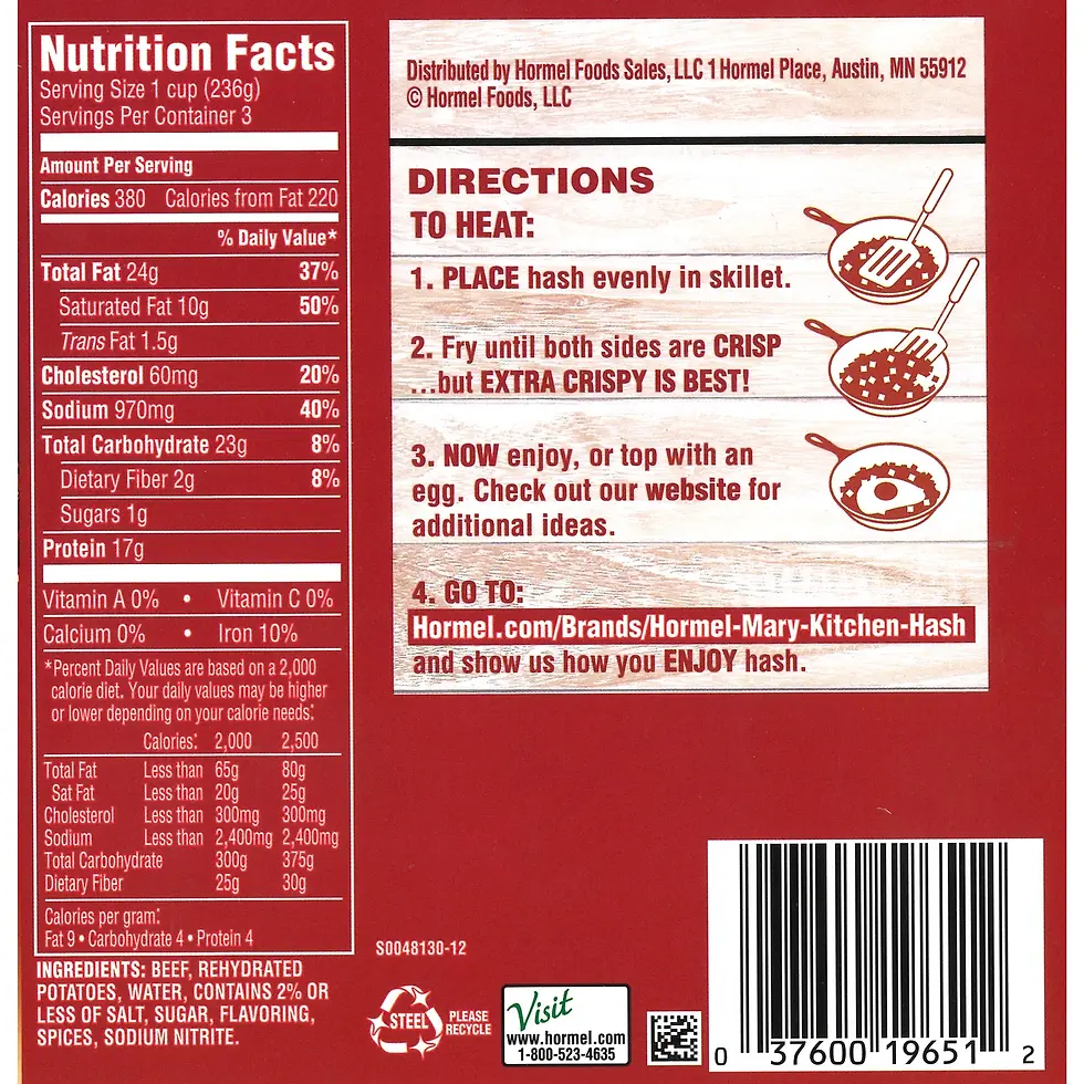 Miniatura: HORMEL MARY KITCHEN Hash de carne en conserva, 25 oz, lata de acero