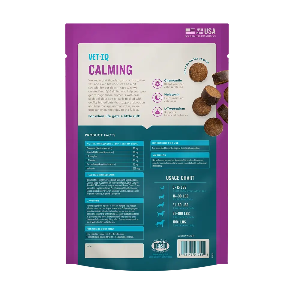 Miniatura: Calmante Mascotas Felices 60 Tabletas Masticables Americano