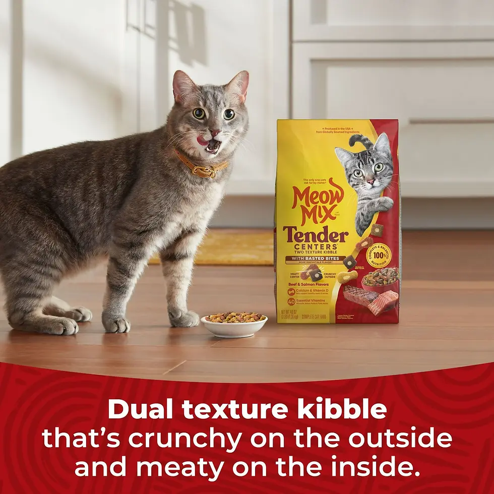 Miniatura: Meow Mix Tender Centers with Basted Bites, Beef & Salmon Flavors, Dry Cat Food ,