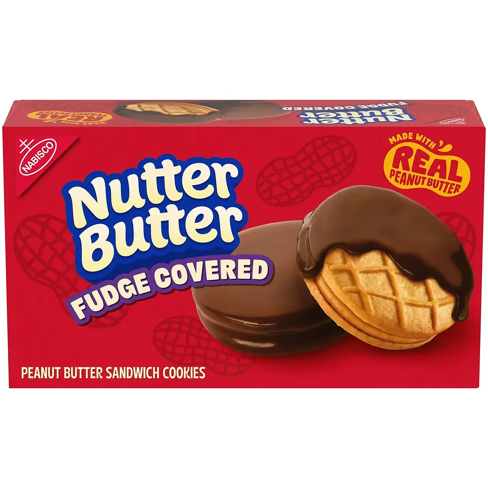 Miniatura: NUTTER BUTTER Fudge Covered Peanut Butter Sandwich Cookies, 7.9 oz