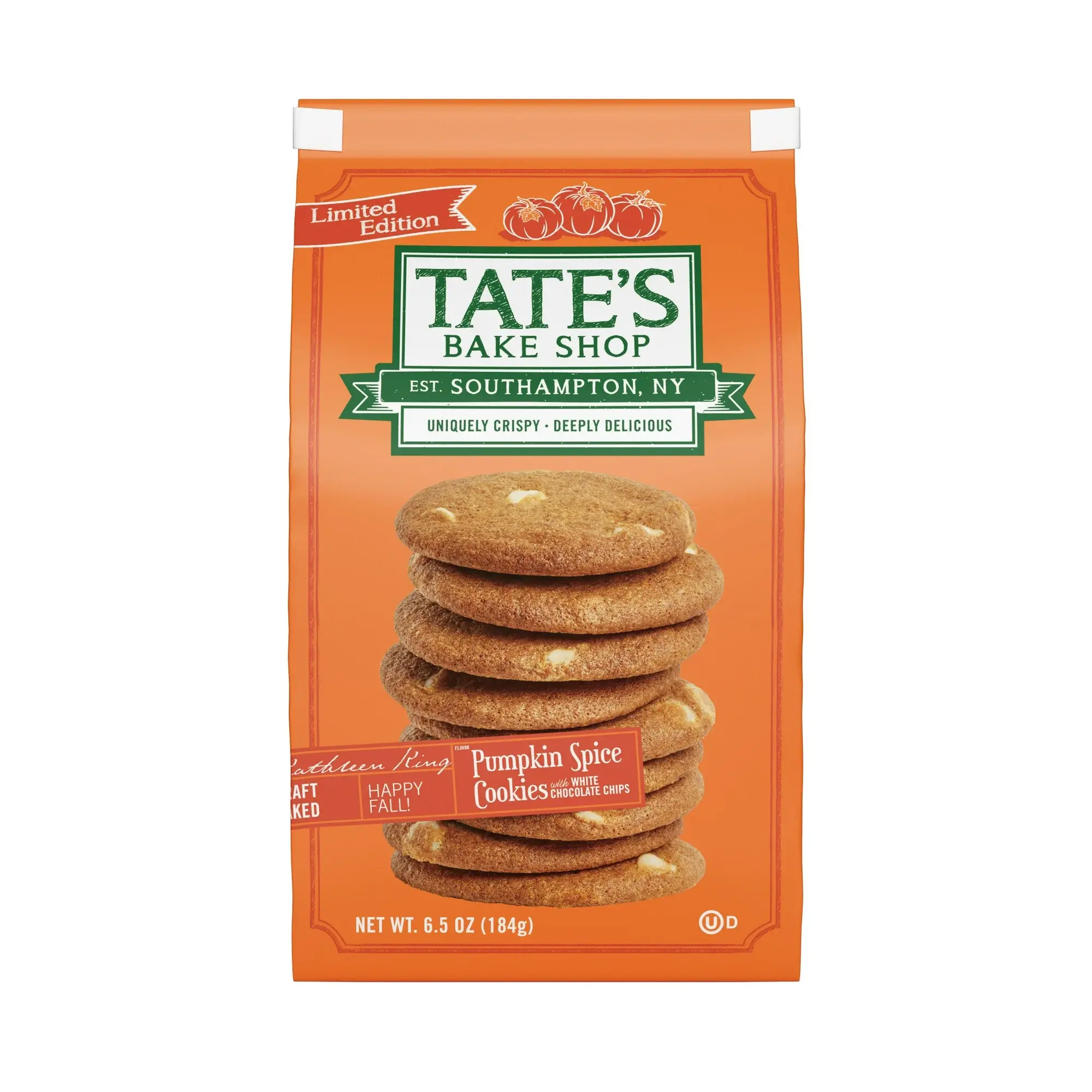 Tate's Bake Shop Pumpkin Spice Cookies Limited Edition