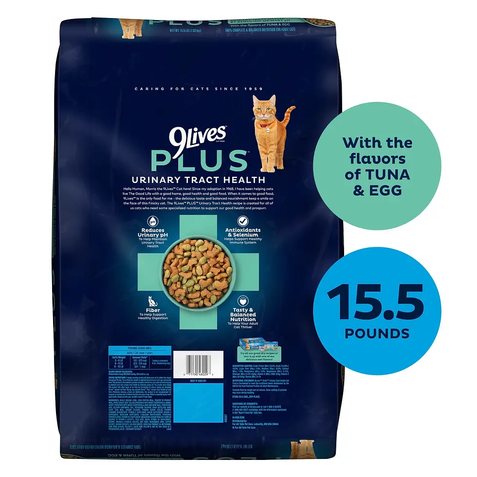Miniatura: 9Lives PLUS Urinary Tract Health Dry Cat Food, 15.5 lb. Bag