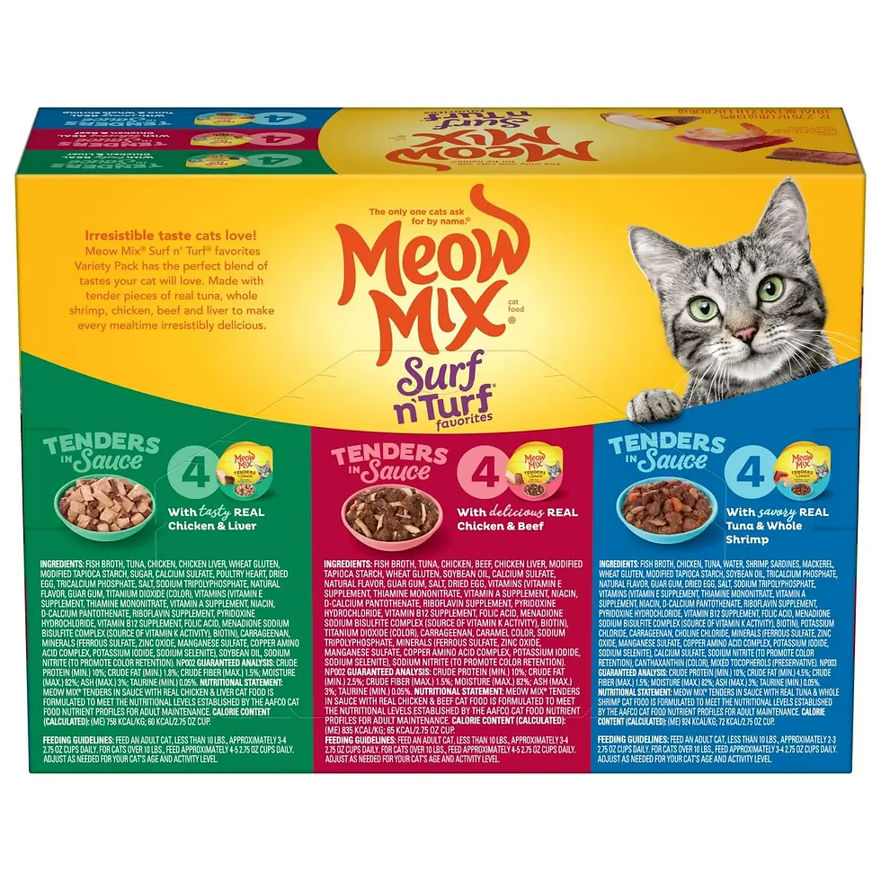 Miniatura: Meow Mix Tenders in Sauce, Surf N′ Turf Favorites Variety Pack, Wet Cat Food, 2.