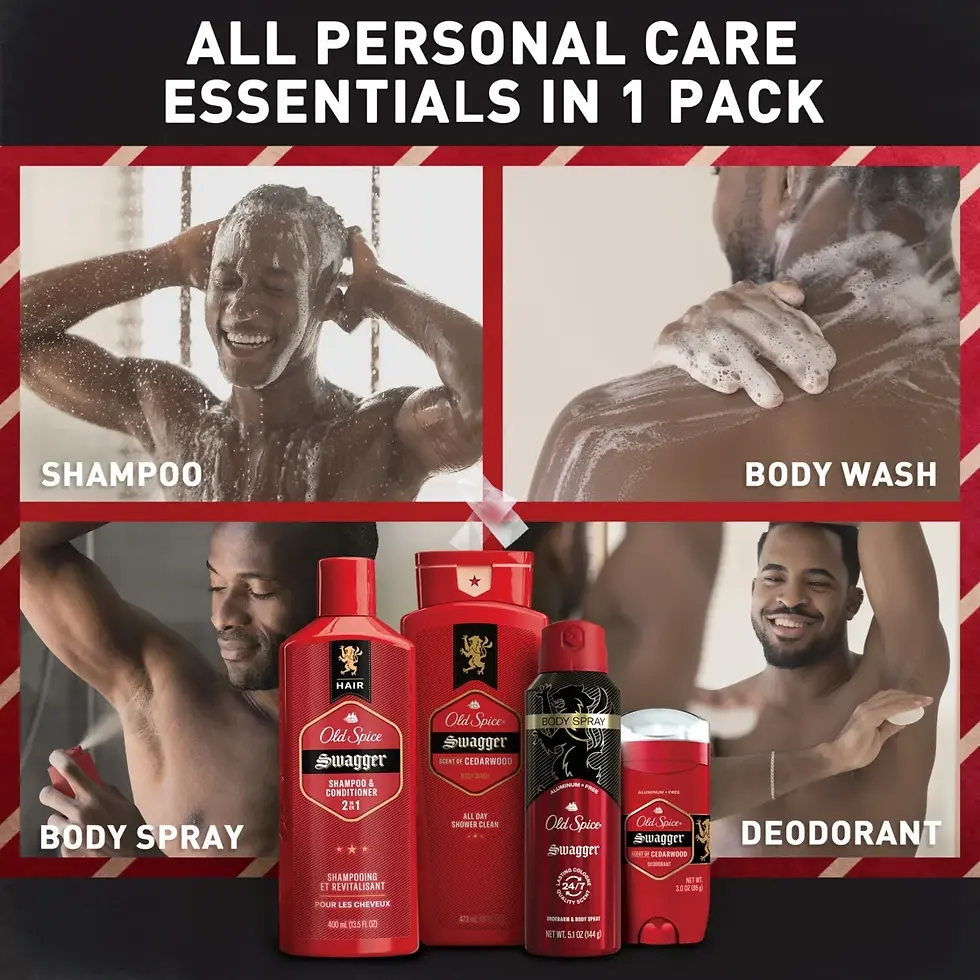 Miniatura: Old Spice Holiday Gift Pack for Men, Swagger Scent, Body Wash, Aluminum Free Deo