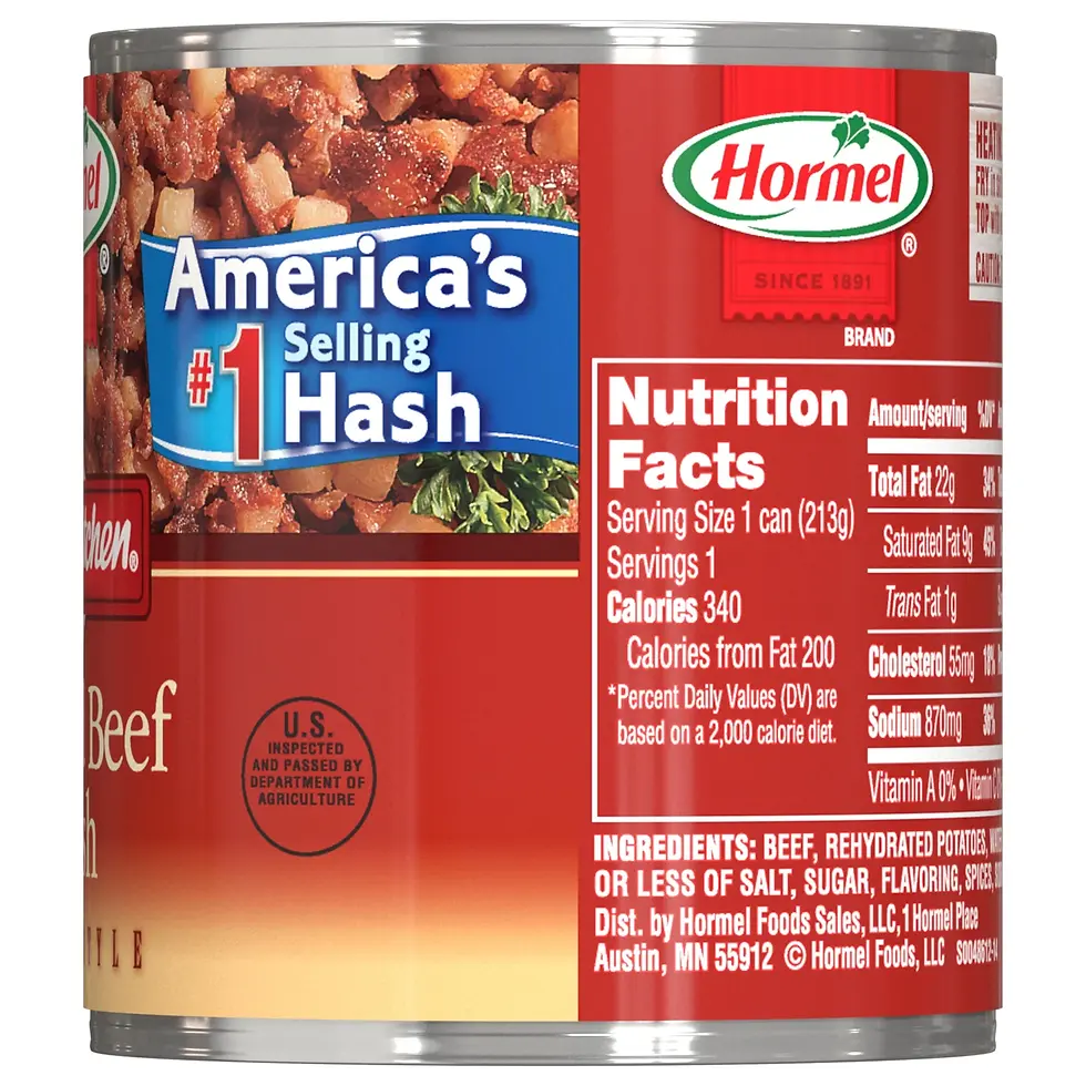 Miniatura: HORMEL MARY KITCHEN Hash de carne en conserva con maíz, estable a temperatura am