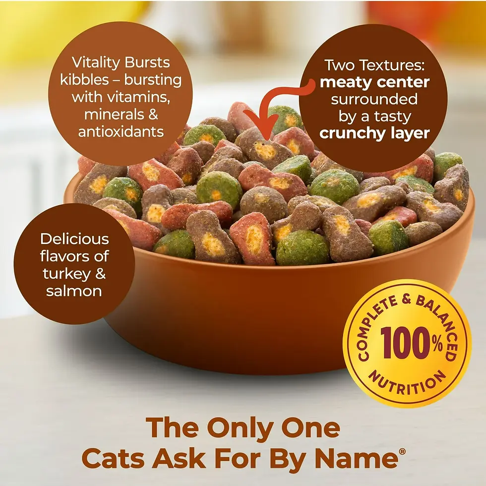 Miniatura: Meow Mix Tender Centers Vitality Bursts, Salmon & Turkey Flavor, Dry Cat Food, 1