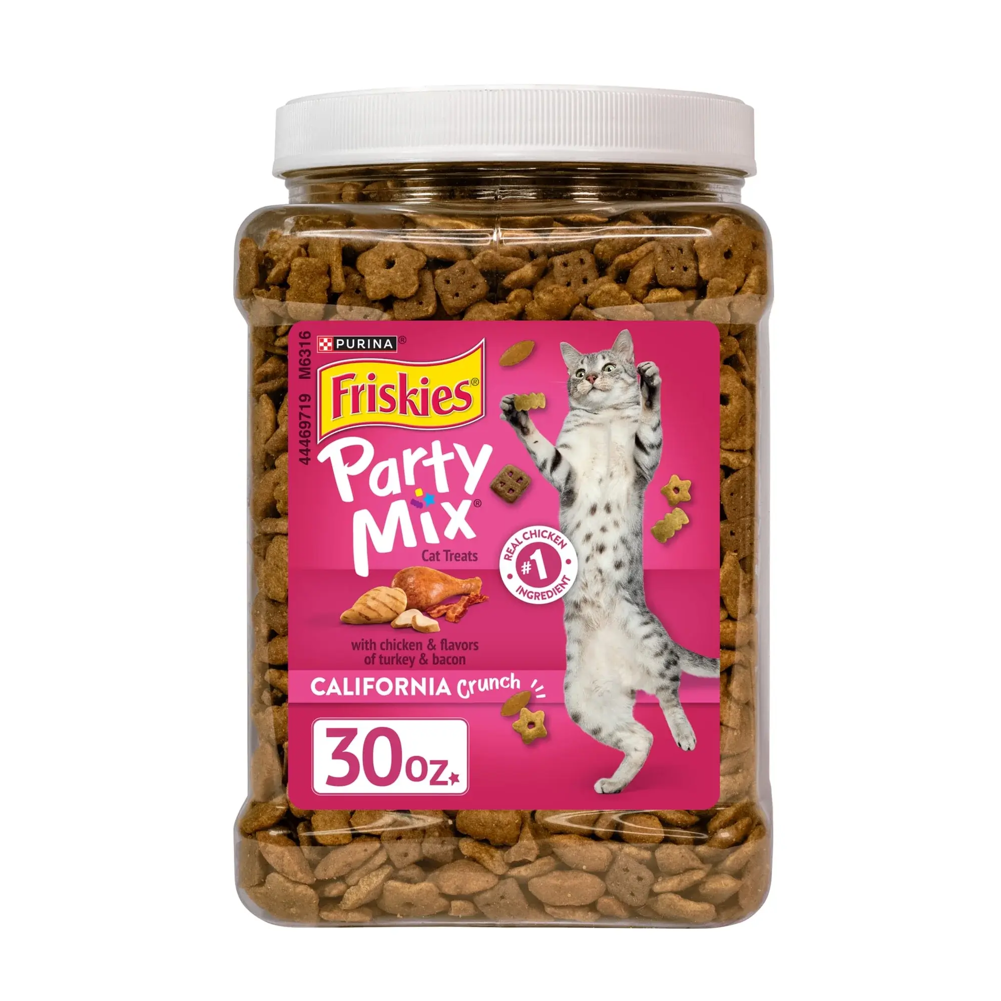 Purina Friskies Party Mix California Crunch With Chicken and Flavors of Turkey a