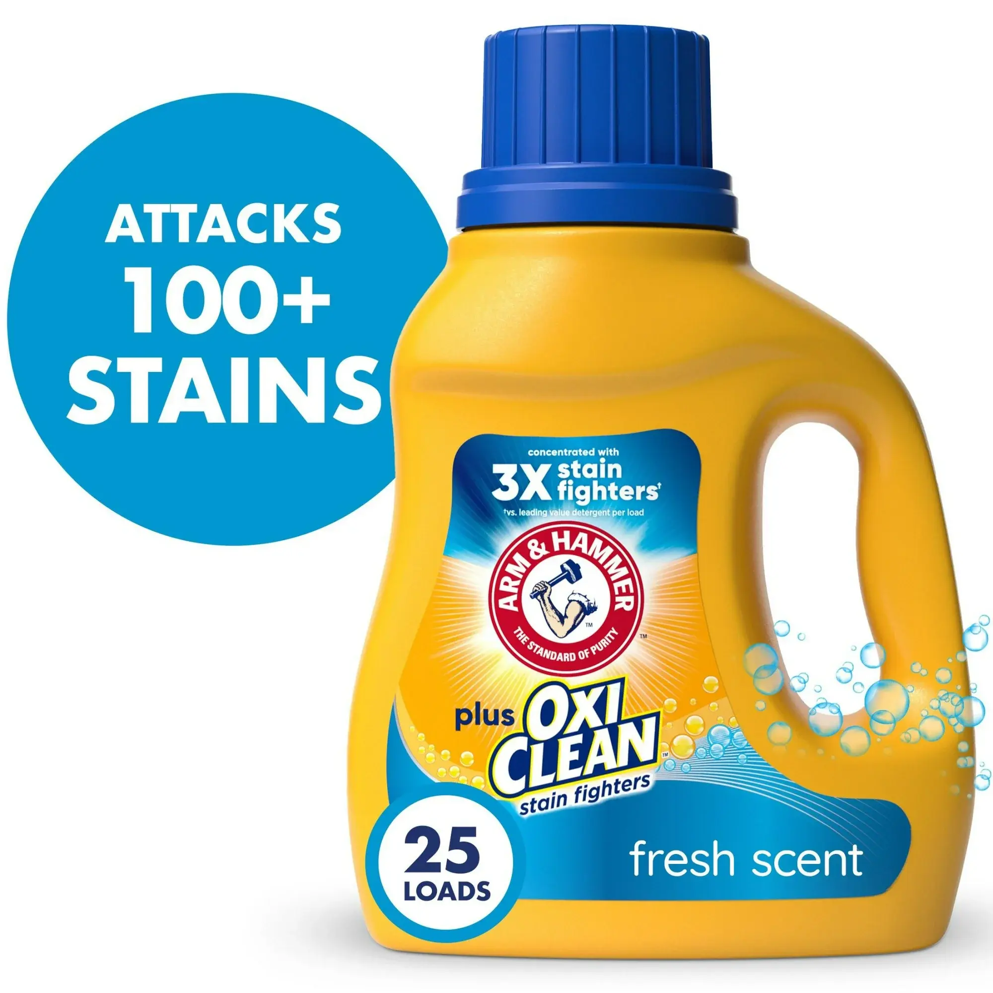 ARM & HAMMER Plus OxiClean Stain Fighter Liquid Detergent, Fresh Scent 32,5oz