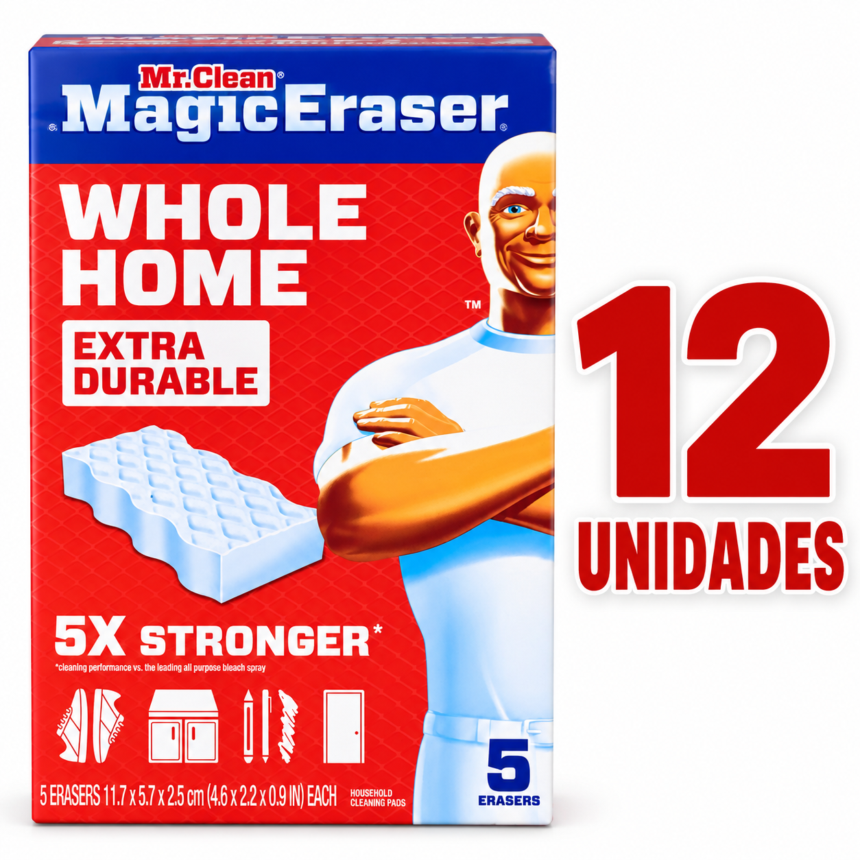 Mr. Clean Magic Eraser Esponja Limpiadora para Todo el Hogar Extra Duradera - Pa