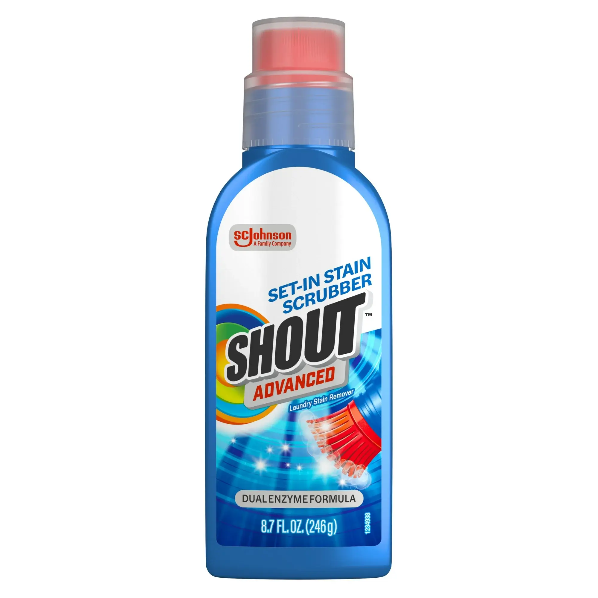 Shout Advanced Laundry Stain Remover,Ultra Concentrated Gel Brush, 8.7 Ounc