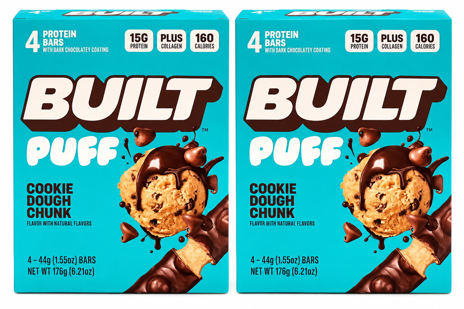 BUILT Bar Puff Snack de Proteína Bars, Paquete Variado de Proteína 10 pack