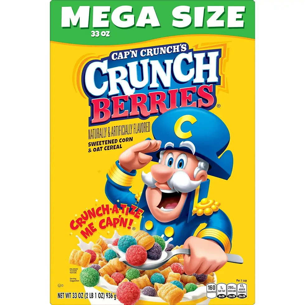 Miniatura: Cap'n Crunch Sweetened Corn & Oat Cereal Crunchy Berries Naturally & Artificiall