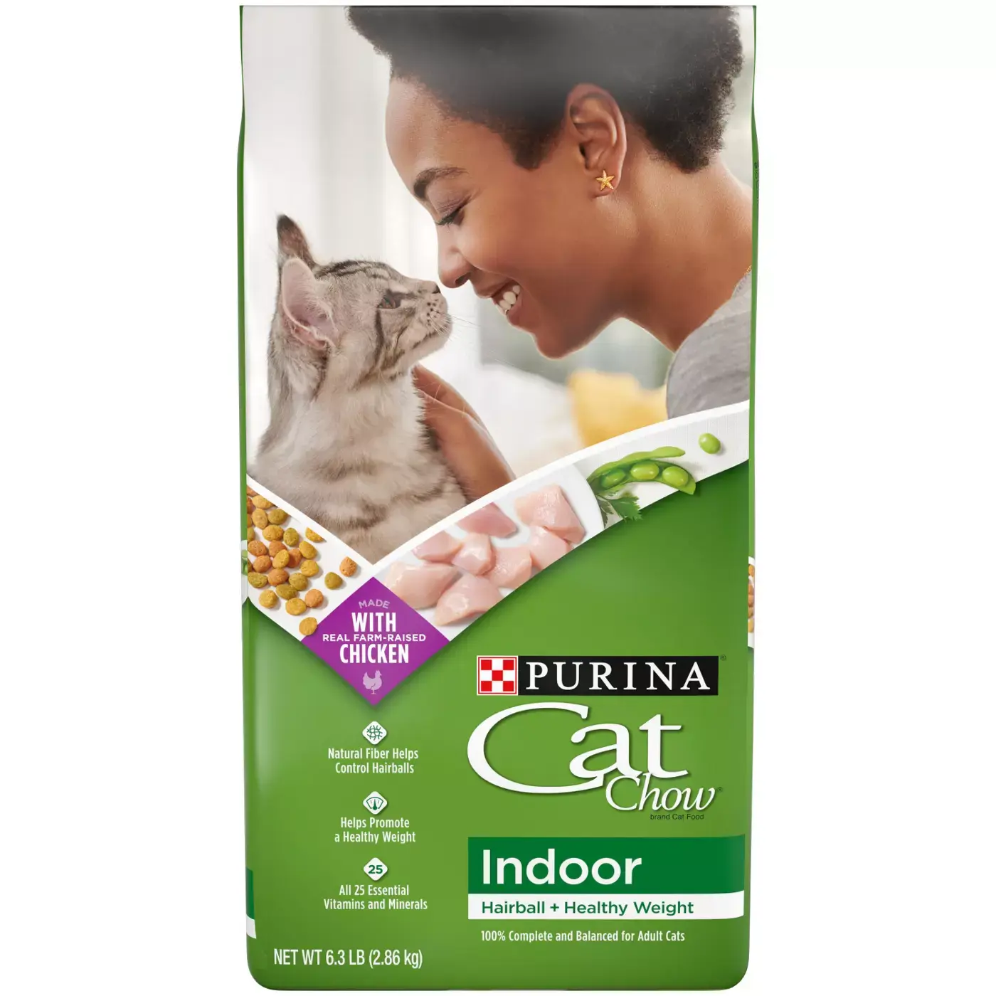 Cat Chow Purina Indoor Dry Cat Food, Hairball + Healthy Weight 6.3lb