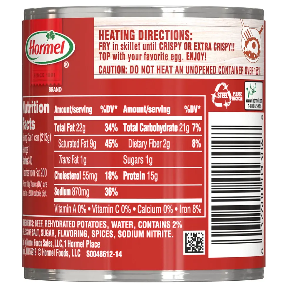 Miniatura: HORMEL MARY KITCHEN Hash de carne en conserva con maíz, estable a temperatura am