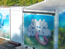Der Neue Schwimmcontainer in Speicher