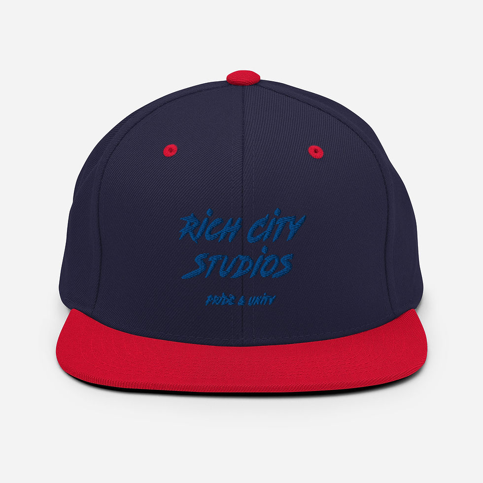 Thumbnail: Snapback Hat With Blue Letters