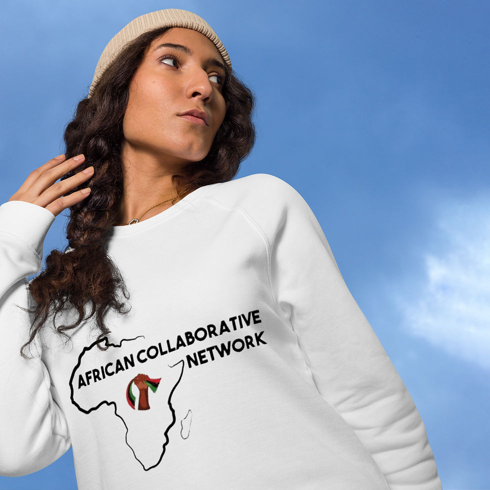 Thumbnail: African Collaborative Network Unisex organic raglan sweatshirt